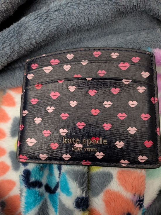 kate spade Accessories - kate spade Black Lip Print Card Holder